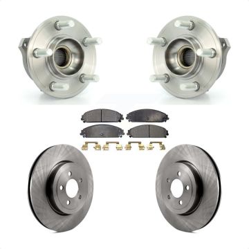 Front Hub Bearing Brake Rotor & Pads Kit For Dodge Chrysler 300 Charger Challenger Magnum KBB-105063