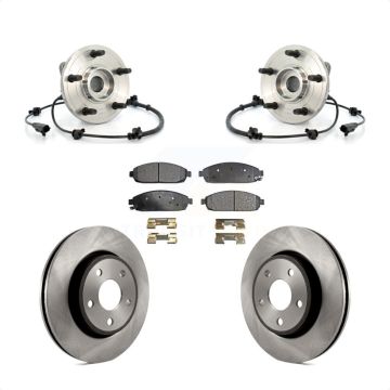 Front Hub Bearing Assembly Disc Brake Rotor And Pad Kit For Jeep Grand Cherokee Commander KBB-105069