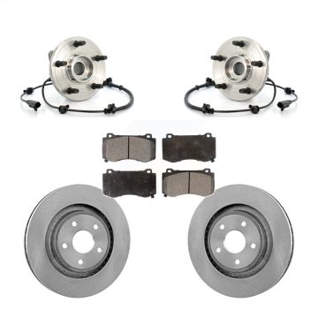 Front Hub Bearing Assembly Brake Rotor And Pad Kit For 2006-2010 Jeep Grand Cherokee SRT8 KBB-105070