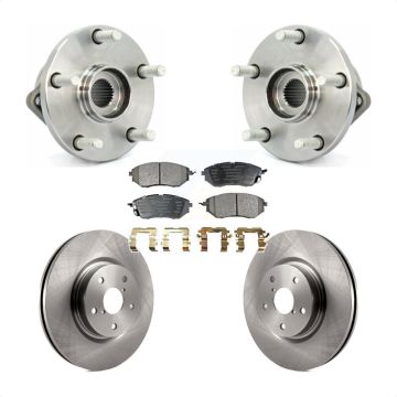 Front Hub Bearing Assembly Disc Brake Rotors And Pads Kit For 2008-2014 Subaru Tribeca KBB-105076