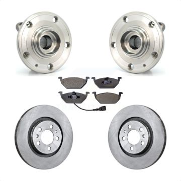 Front Hub Bearing Assembly Disc Brake Rotors And Pads Kit For Volkswagen Jetta KBB-105077