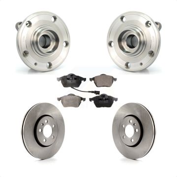 Front Hub Bearing Assembly Disc Brake Rotors And Pads Kit For Volkswagen Jetta KBB-105078