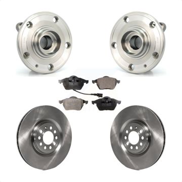 Front Hub Bearing Assembly Disc Brake Rotors And Pads Kit For Volkswagen Jetta KBB-105079