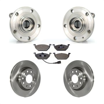 Front Hub Bearing Assembly Disc Brake Rotors And Pads Kit For Volkswagen Jetta KBB-105086