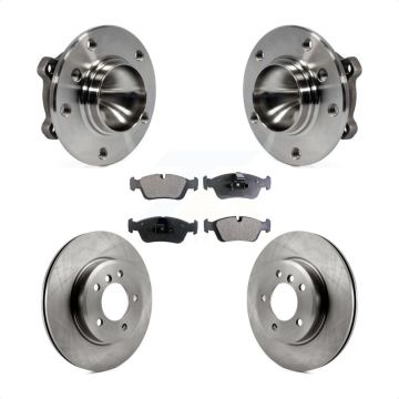 Front Hub Bearing Assembly Disc Brake Rotor And Semi-Metallic Pads Kit For 2006 BMW 325Ci KBB-105087