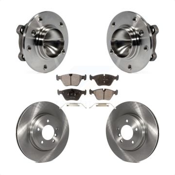 Front Hub Bearing Assembly Disc Brake Rotor And Semi-Metallic Pads Kit For 2006 BMW 330Ci KBB-105088