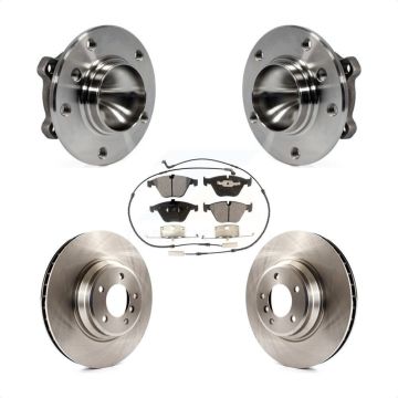 Front Hub Bearing Assembly Disc Brake Rotors And Pads Kit For BMW 335i 335is 335d KBB-105093