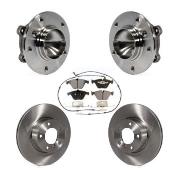 Front Hub Bearing Assembly Disc Brake Rotors And Semi-Metallic Pads Kit For BMW 328i X1 KBB-105095