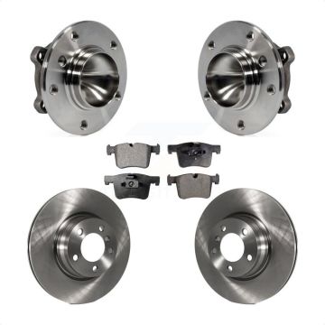 Front Hub Bearing Brake Rotor & Pad Kit For 2012 BMW 328i With 330mm Diameter KBB-105096