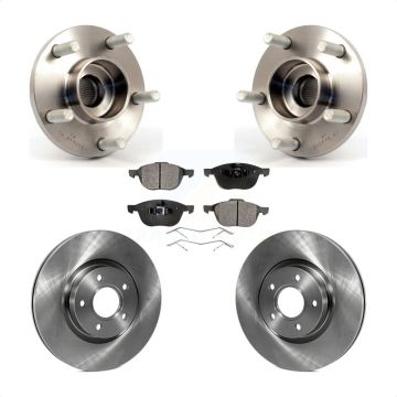 Front Hub Bearing Assembly Disc Brake Rotors And Pads Kit For Volvo S40 C30 V50 C70 KBB-105098