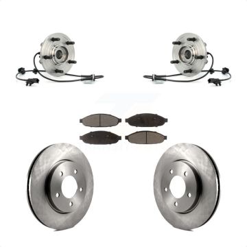 Front Hub Bearing Assembly Disc Brake Rotors And Pads Kit For 2007-2008 Chrysler Pacifica KBB-105103