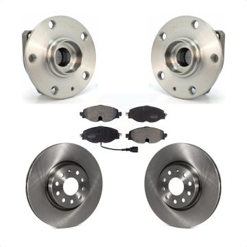 Front Hub Bearing Assembly Disc Brake Rotors And Pads Kit For Volkswagen Golf Alltrack KBB-105107