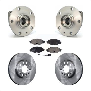 Front Hub Bearing Assembly Disc Brake Rotor Pad Kit For Volkswagen Golf SportWagen e-Golf KBB-105109