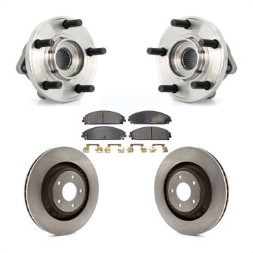Front Hub Bearing Assembly Brake Rotor And Pad Kit For Chrysler 200 Dodge Avenger Caliber KBB-105112
