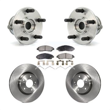 Front Hub Bearing Assembly Disc Brake Rotors And Pads Kit For Honda Pilot Acura MDX ZDX KBB-105121