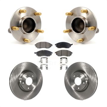 Front Hub Bearing Assembly Disc Brake Rotors And Pads Kit For INFINITI G35 Nissan 350Z KBB-105124