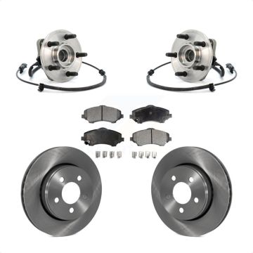 Front Hub Bearing Assembly Disc Brake Rotors And Pads Kit For Jeep Liberty Dodge Nitro KBB-105125