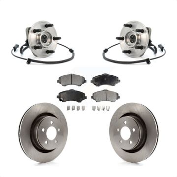 Front Hub Bearing Assembly Disc Brake Rotors And Pads Kit For Jeep Liberty Dodge Nitro KBB-105126
