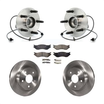 Front Hub Bearing Assembly Disc Brake Rotors And Pads Kit For 2006 Dodge Durango KBB-105128