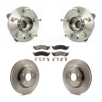 Front Hub Bearing Assembly Disc Brake Rotors And Pads Kit For 2010-2012 Ford Taurus SHO KBB-105135