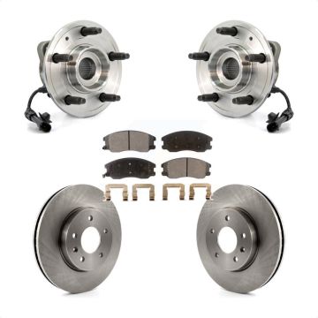 Front Hub Bearing Brake Rotor & Pads Kit For Chevrolet Equinox Pontiac Torrent Saturn Vue KBB-105139