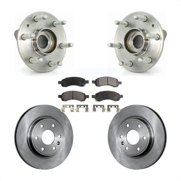 Front Hub Bearing Brake Rotor And Pad Kit For GMC Acadia Buick Enclave Chevrolet Traverse KBB-105140