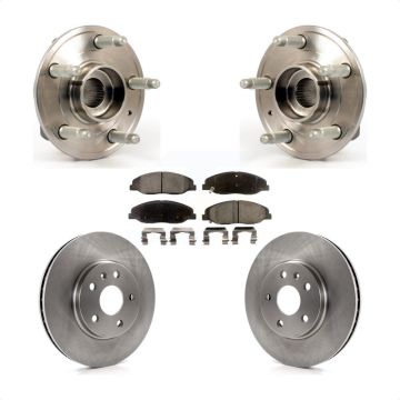 Front Hub Bearing Assembly Disc Brake Rotors And Semi-Metallic Pads Kit For Cadillac CTS KBB-105149