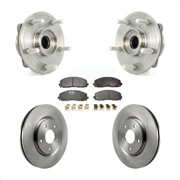 Front Hub Bearing Assembly Disc Brake Rotors And Semi-Metallic Pads Kit For Dodge Journey KBB-105157