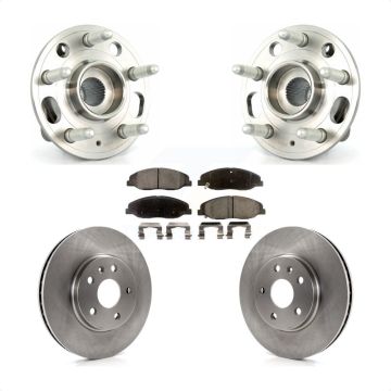 Front Hub Bearing Brake Rotor And Pad Kit For 2014 Cadillac CTS Without Heavy Duty Brakes KBB-105163