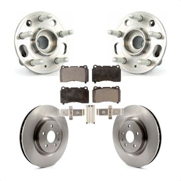 Front Hub Bearing Disc Brake Rotor Pad Kit For 2012-2013 Buick Regal With Brembo Calipers KBB-105165