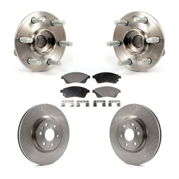 Front Hub Bearing Assembly Disc Brake Rotors And Pads Kit For Cadillac SRX Saab 9-4X KBB-105168