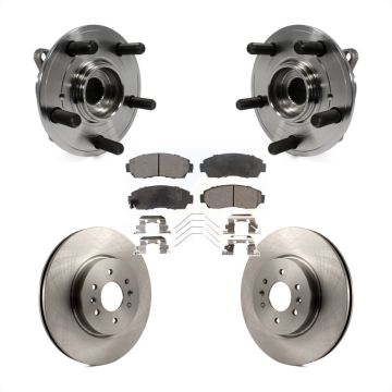 Front Hub Bearing Assembly Disc Brake Rotors And Pads Kit For 2011-2014 Honda Odyssey KBB-105170