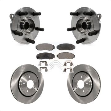 Front Hub Bearing Assembly Disc Brake Rotors And Pads Kit For 2015-2017 Honda Odyssey KBB-105171
