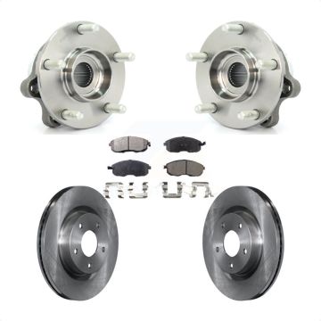 Front Hub Bearing Assembly Disc Brake Rotors And Semi-Metallic Pads Kit For Nissan Altima KBB-105172
