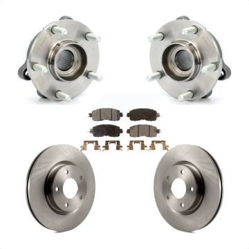 Front Hub Bearing Assembly Disc Brake Rotors And Semi-Metallic Pads Kit For Nissan Altima KBB-105180