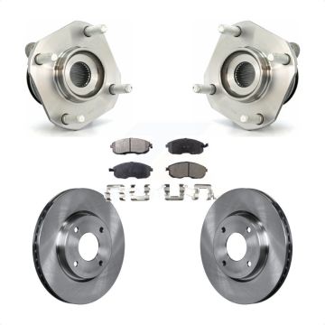 Front Hub Bearing Assembly Disc Brake Rotors And Semi-Metallic Pads Kit For Nissan Sentra KBB-105181