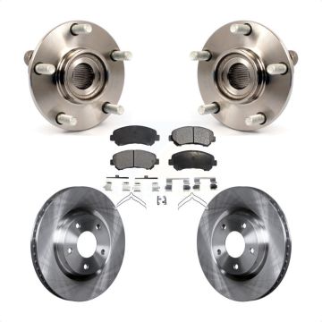 Front Hub Bearing Assembly Disc Brake Rotors And Pads Kit For Nissan Rogue Select KBB-105182