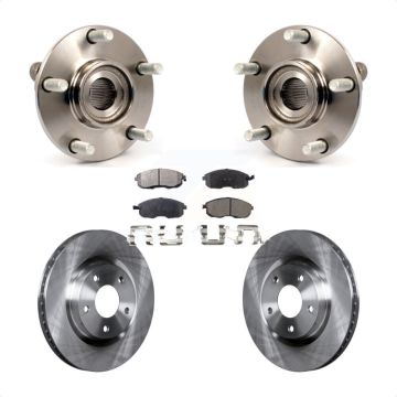 Front Hub Bearing Assembly Brake Rotor Pad Kit For 2007-2012 Nissan Sentra SE-R with 2.5L KBB-105183
