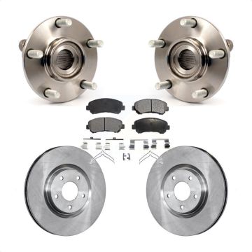 Front Hub Bearing Brake Rotor & Pad Kit For 2007-2012 Nissan Sentra SE-R Spec V with 2.5L KBB-105184