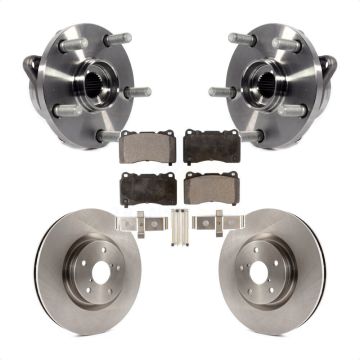 Front Hub Bearing Assembly Disc Brake Rotors And Pads Kit For Subaru Impreza WRX STI KBB-105187