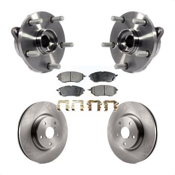 Front Hub Bearing Assembly Brake Rotor & Pad Kit For Subaru Outback WRX Legacy B9 Tribeca KBB-105188