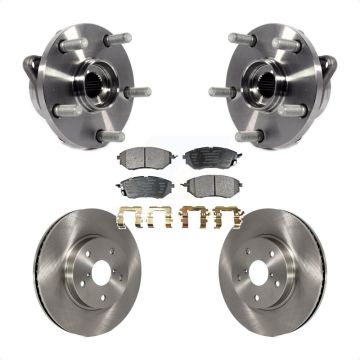 Front Hub Bearing Assembly Disc Brake Rotors And Pads Kit For 2015 Subaru Legacy 2.5L KBB-105189