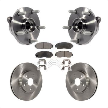 Front Hub Bearing Assembly Disc Brake Rotor And Pads Kit For 2016-2019 Subaru Legacy 2.5L KBB-105190