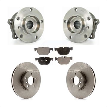 Front Hub Bearing Assembly Disc Brake Rotors And Semi-Metallic Pads Kit For BMW X5 X6 KBB-105191