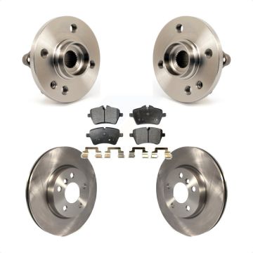 Front Hub Bearing Assembly Disc Brake Rotors And Pads Kit For 2014-2015 Mini Cooper 1.6L KBB-105198