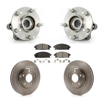 Front Hub Bearing Assembly Disc Brake Rotors And Pads Kit For 2004-2009 Nissan Quest KBB-105200