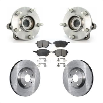Front Hub Bearing Assembly Disc Brake Rotors And Pads Kit For 2003-2004 Nissan Murano KBB-105201