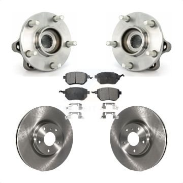Front Hub Bearing Assembly Disc Brake Rotors And Pads Kit For 2005-2007 Nissan Murano KBB-105202