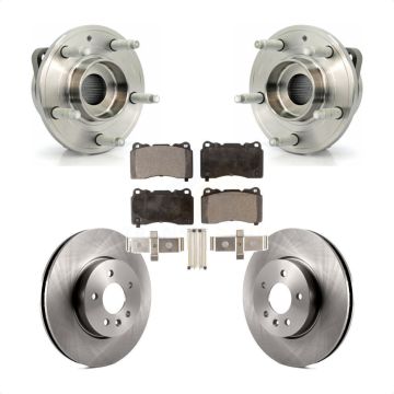 Front Hub Bearing Assembly Disc Brake Rotors And Semi-Metallic Pads Kit For Cadillac ATS KBB-105209