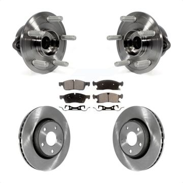 Front Hub Bearing Assembly Disc Brake Rotor Pad Kit For Jeep Grand Cherokee Dodge Durango KBB-105211